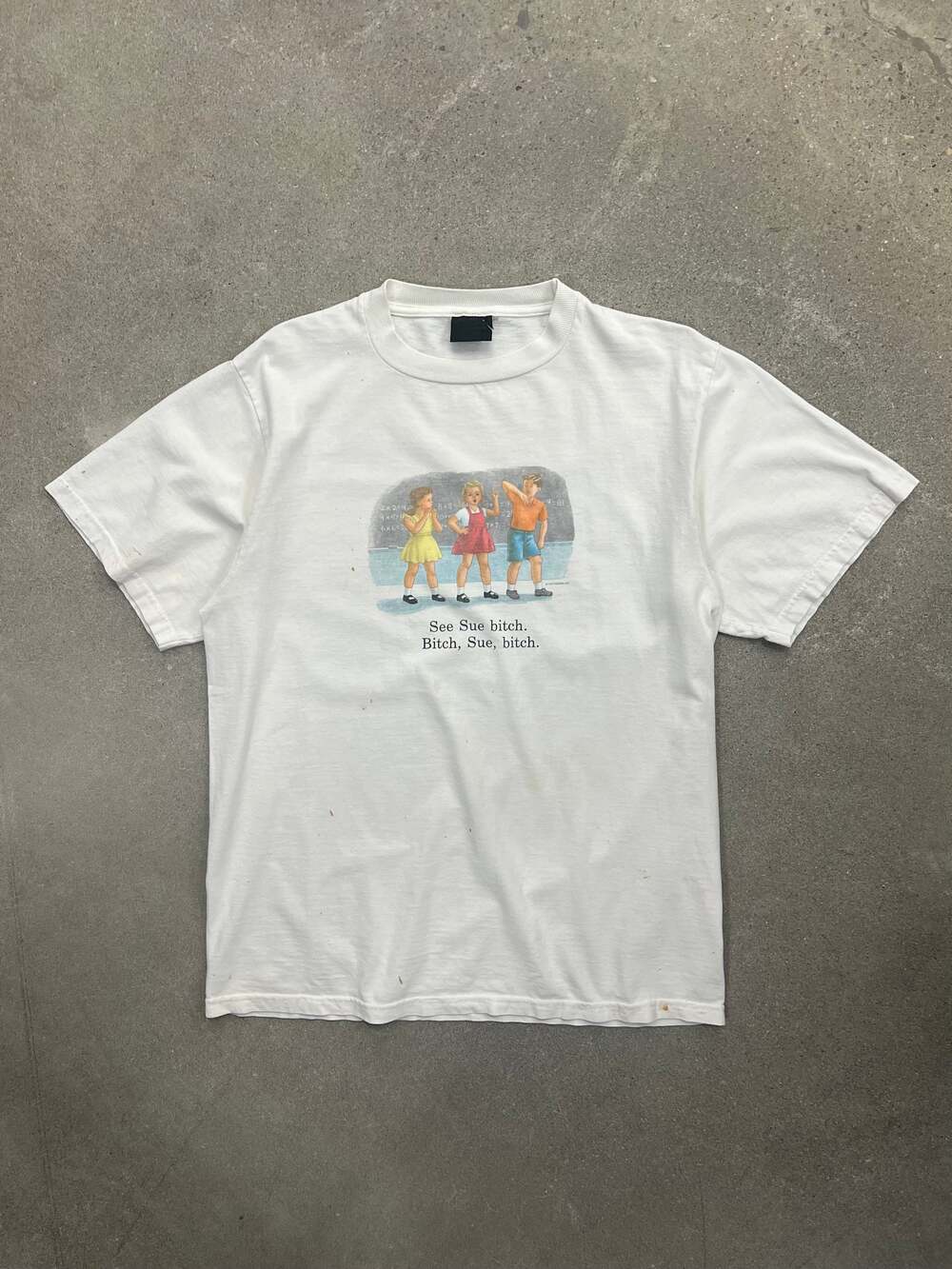 Vintage 1999 Dick & Jane Parody T-Shirt - L